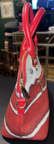 Raro Bolso Bowler de Terciopelo Rojo Panadería Zapato Edición Limitada MUJERES - Imagen 7 de 20