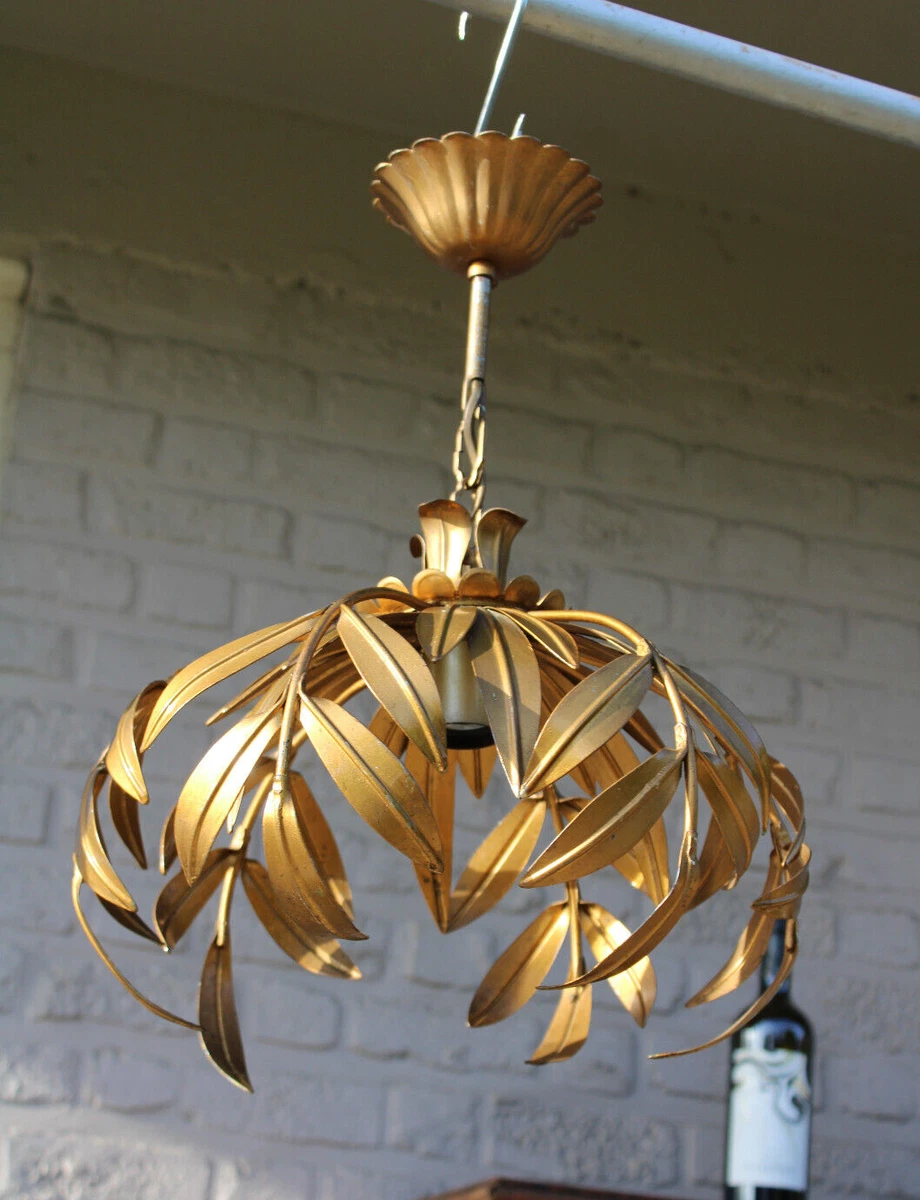 Gold palm chandelier deals