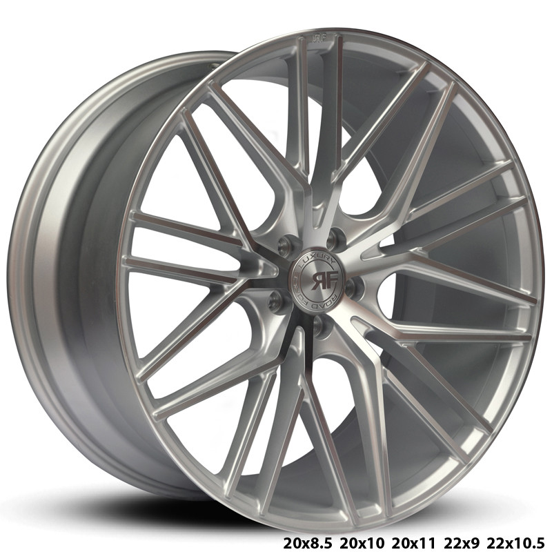 22” RF13 MACHINE SILVER WHEELS RIMS FOR MASERATI GHIBLI 22X9 & 10.5