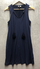 Michael Kors Dress Size M Blue Tassel Tie Sleeveless Flowy