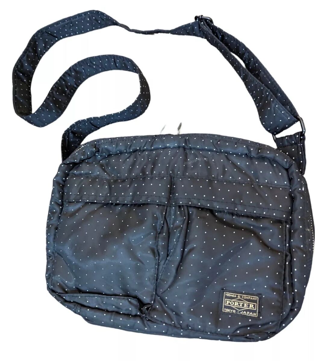 Yoshida Porter Bag Tanker Shoulder Nylon Black White Polka Yoshida Porter Bag Tanker Shoulder Nylon Black White Polka