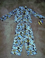 Boy's Batman Sleepwear 2 Piece Pajamas or Halloween Costume New With Tags
