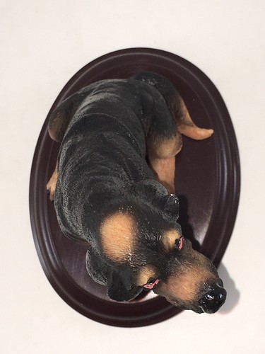 Bloodhound Resin Dog Figurine on Wood Base 4 1/2” Tall K-Collection - Picture 9 of 11