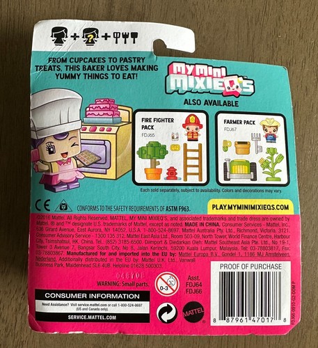 My Mini MixieQ’s Cupcake Baker Pack Mattel 2016 NEW - Picture 2 of 2