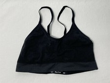 052X03 Maidenform 40937 Cotton Stripe Seamless Bralette SM Black NWOT