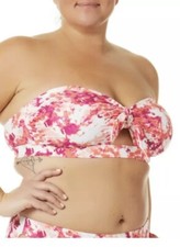 Time and Tru Tie Front Halter Bikini Swim Top Tie Dye Medium 8-10 NWT