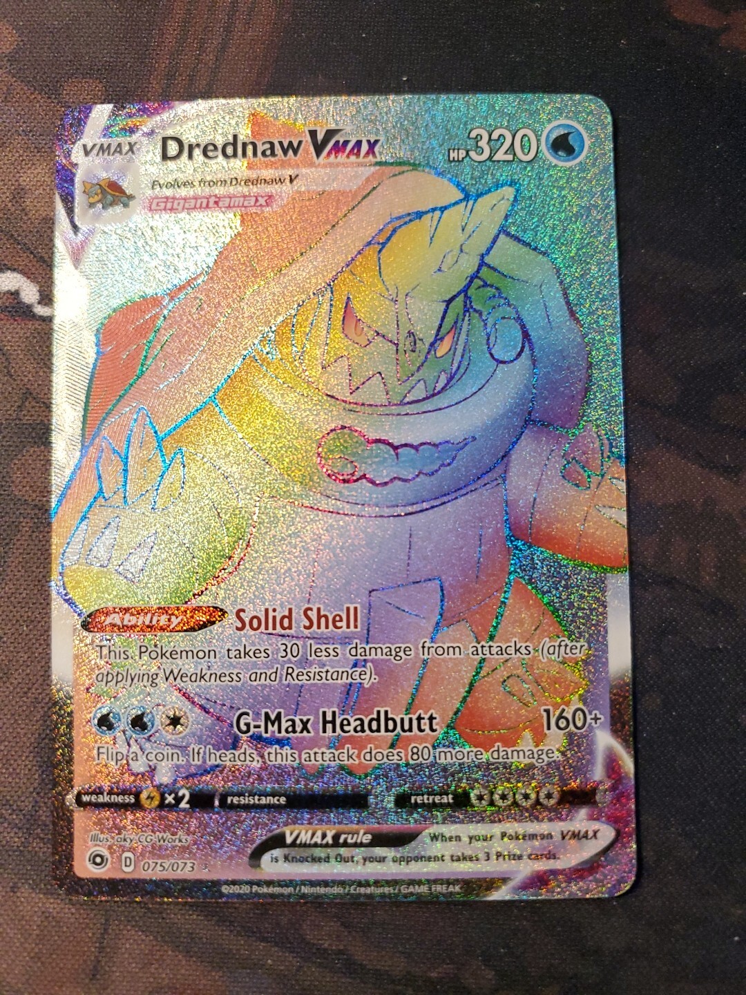 NM Drednaw VMAX (Secret) 75/73 Champions Path Holo Rainbow Rare