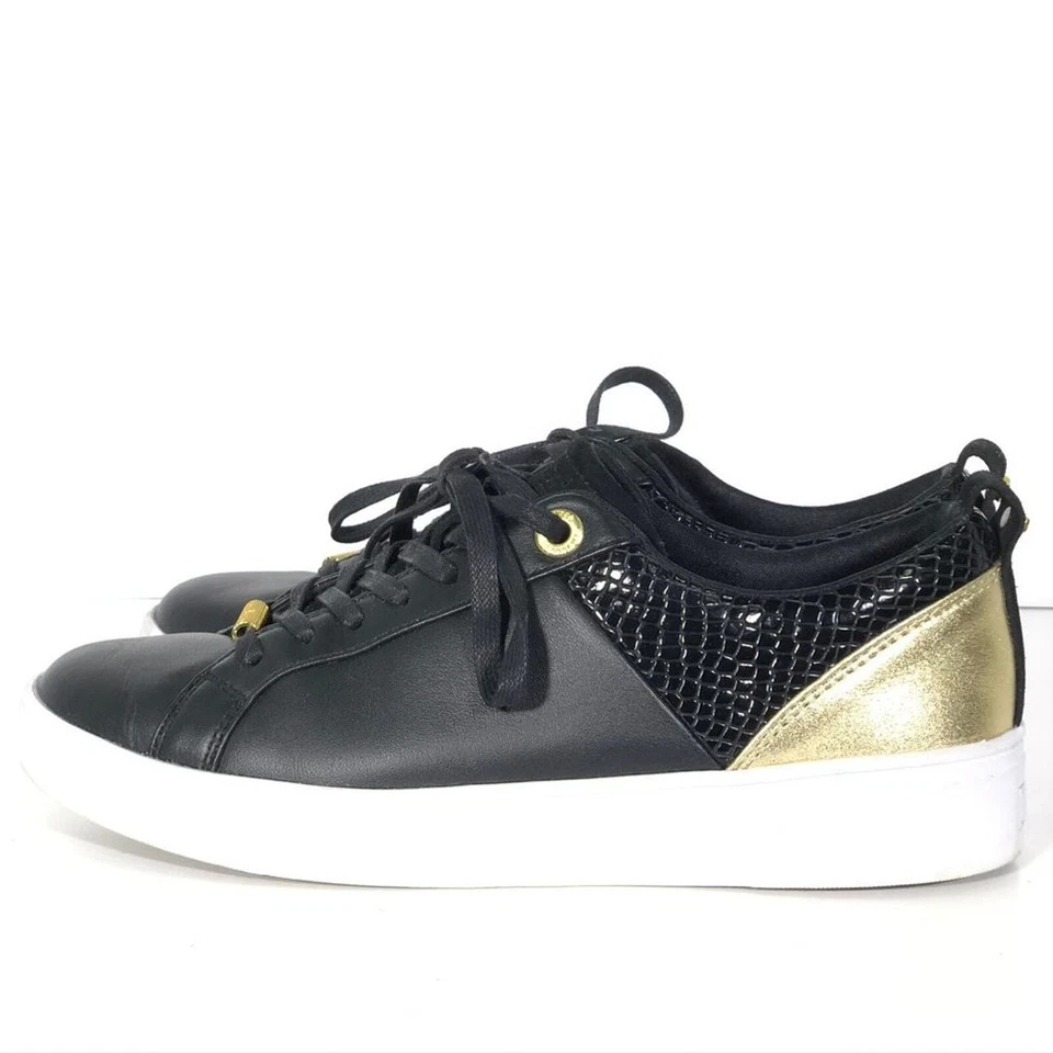 Tênis Ted Baker London Kulei V.2 Feminino Tamanho 5 com Detalhes Metálicos Dourados - Imagem 3 de 4