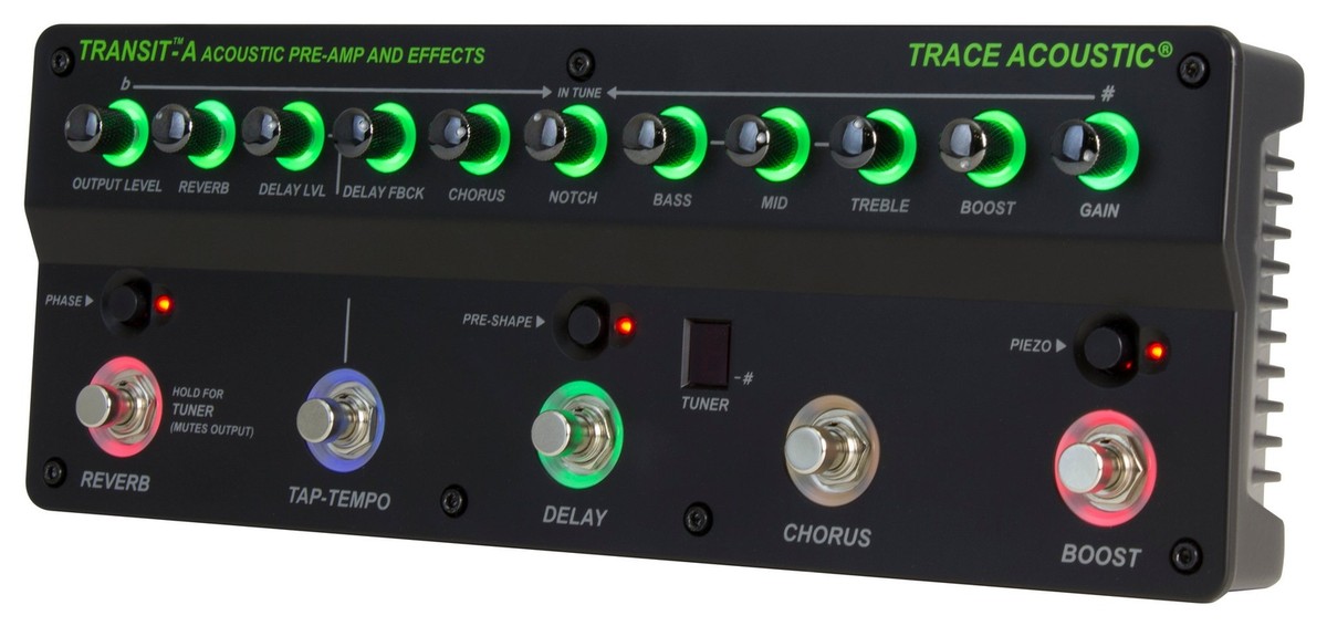 TRACE ELLIOT® TRANSIT A ACOUSTIC PRE-AMP & EFFECTS PEDAL W/ TRAVEL