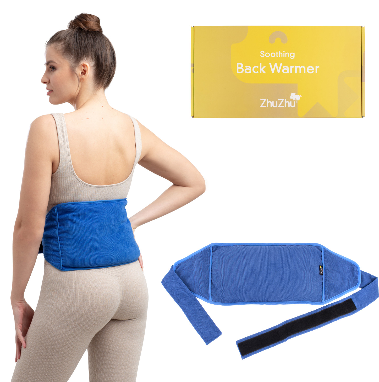 Zhu Zhu Soothing Back Warmer - Microwave Wheat Bag Pain Relief Heat Pad Therapy