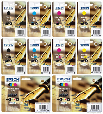 Original Epson 16, 16XL, 16XXL Pen Tintenpatronen, WF-2750DWF, WF-2760DWF, SET