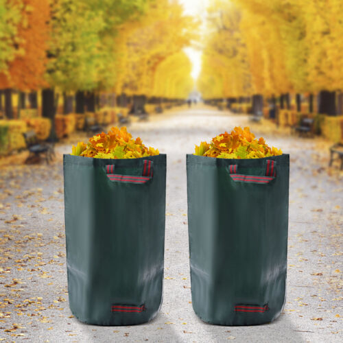 2 Pack 120L Garden Leaf Bags Reusable Garden Waste Bags Heavy Duty W/ 4 Handles