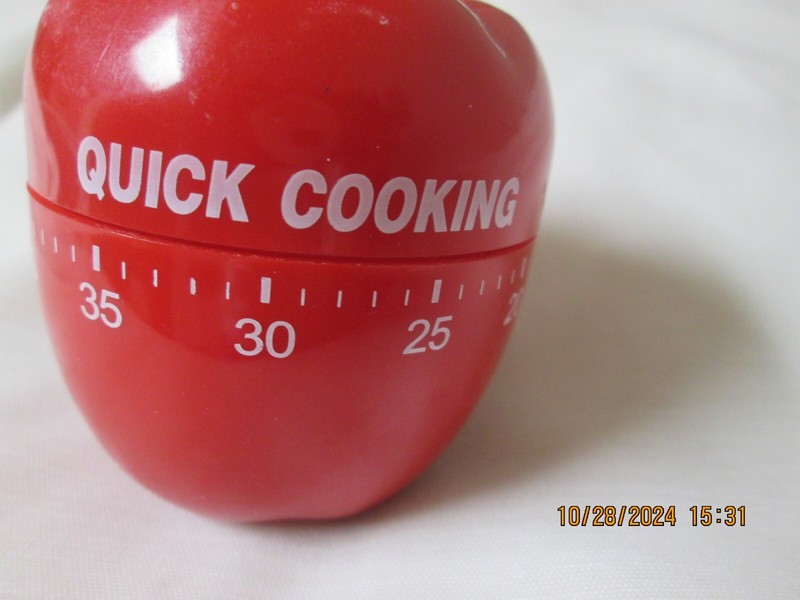 Quick Cooking Red Apple 60 Minute Working Kitchen Timer Vintage Apple Timer Cook