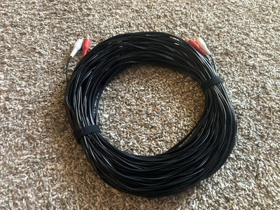 Cmple - RCA Cable 100ft Dual RCA Male to Male Stereo Audio Speaker Cable