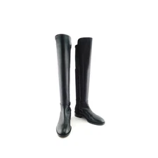 STUART WEITZMAN KEELAN CITY Black Leather Boots.s48