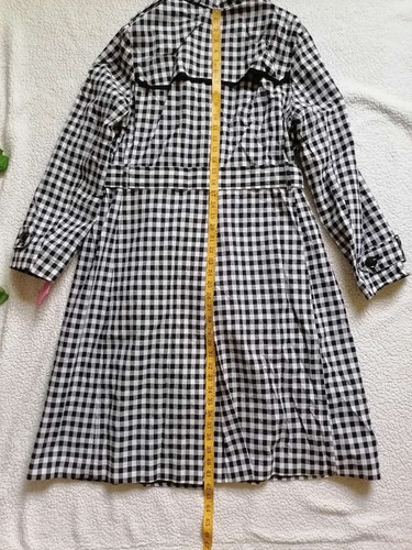 Kate Spade Trench Donna Gingham a Quadri con Cappuccio Staccabile, Taglia XL - Foto 7 di 11
