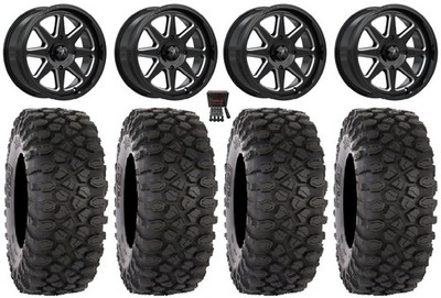 MSA Spark 15'' Wheels Gloss Blk/Milled 32'' XC450 Tires Polaris Sportsman