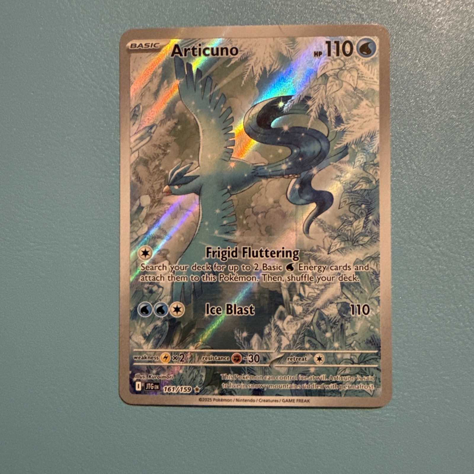 Pokemon TCG Articuno illustration rare 161/159 Sv09: Journey Together Holo