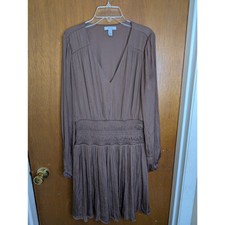 Nine West Ruched Mocha Colored Dress