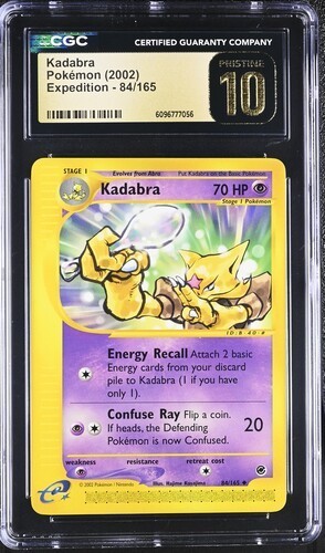 CGC 10 Pristine Kadabra 84/165 Pokemon Card 2002 Expedition Pop 4