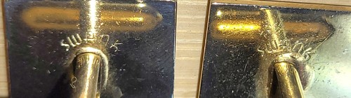 Gemelli SWANK Goldtone Initial A alti 3/4" buone condizioni  - Foto 5 di 6
