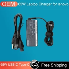 Genuine 65W USB C Type C AC Adapter Charger ADLX65YDC2A Lenovo ThinkPad Yoga OEM