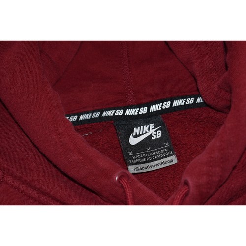Nike Hoodie Skateboarding SB Mens Size Medium Red Front Pocket - Picture 4 of 7
