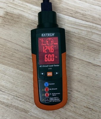 Extech AC Circuit Load Tester CT70 with User Guide