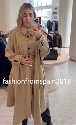 ZARA NEW WOMAN REMOVABLE VEST TRENCH COAT 2 IN 1 THE ITEM BEIGE 2306/136/710