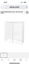 Uline Clothing Rack Cover 66x63x26” S-17934 Clear