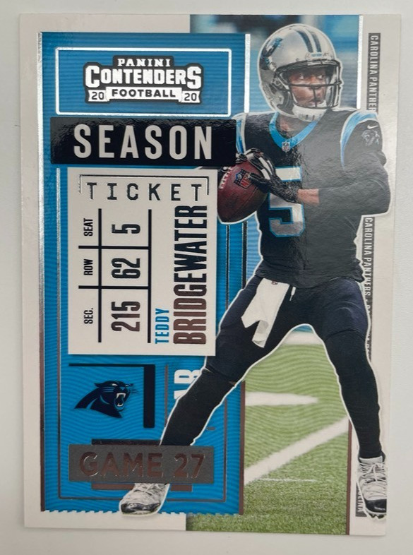 2020 Panini Contenders - Season Ticket Teddy Bridgewater #87 Panthers