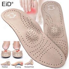 Genuine Leather Orthotic Insole Orthopedic Flat Foot Health Sole Pad For Sho