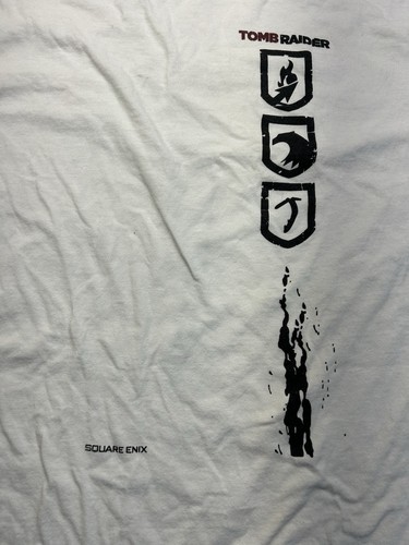 Square Enix Tomb Raider Yazbek White T-Shirt Sz. XL