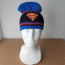 Superman DC Comics Child One Size Beanie Cap Hat Pre-Owned Excellent Condition