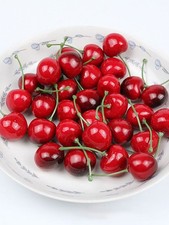 50-Pack 2.5cm Red Artificial Cherries Foam