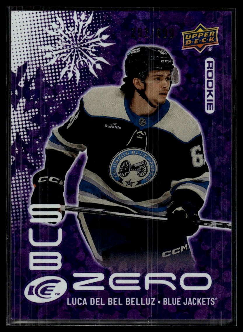 2024-25 Upper Deck Ice #SZ-LD Luca Del Bel Belluz Sub Zero Rookies #/699 SN