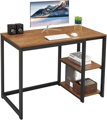 Computer Desk with 2 Shelves, Sturdy Home Office Desk Modern Gaming Study Desk