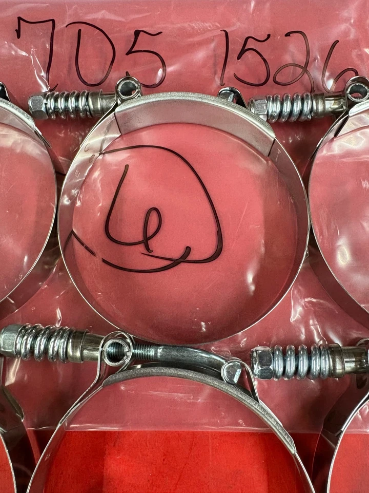 LOTE DE (6) ABRAZADERAS DE MANGUERA NAPA PERNO EN T CON RESORTE #86 3-9/16" - 3-7/8" 91mm-99mm Foto 2 de 3