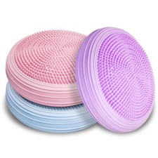3 Pcs Inflated Wobble Cushion, Wiggle Seat  Balance Pad for Exercise, Home Y...