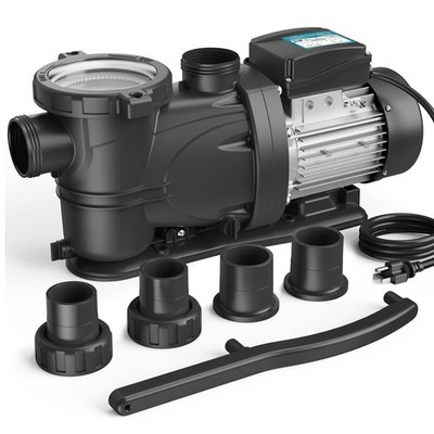 VIDAPOOL In/Above Ground Pool Pump, Self Primming High Flow with Timer, 2HP