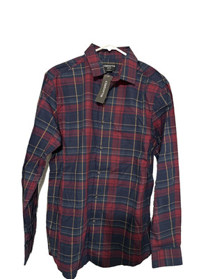 Men s Button Up Shirt Claiborne Slim Fit Medium NWT