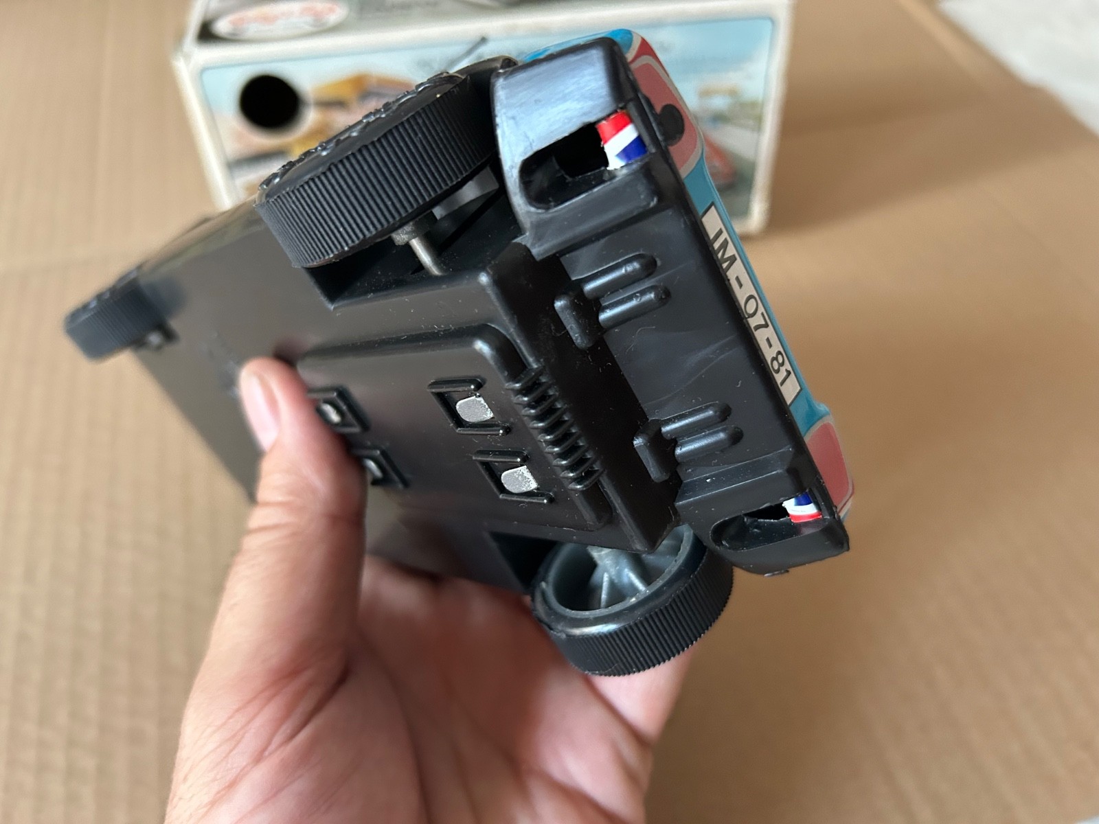 Portuguese vintage toy car 1970s General Mabor Champion and Motorcraft advertisi