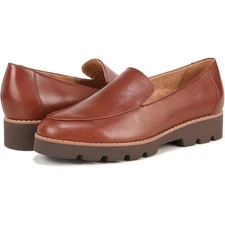 Vionic Women's 10 Brown Nappa Leather Kensley Slip On Loafers Comfort OS14-9