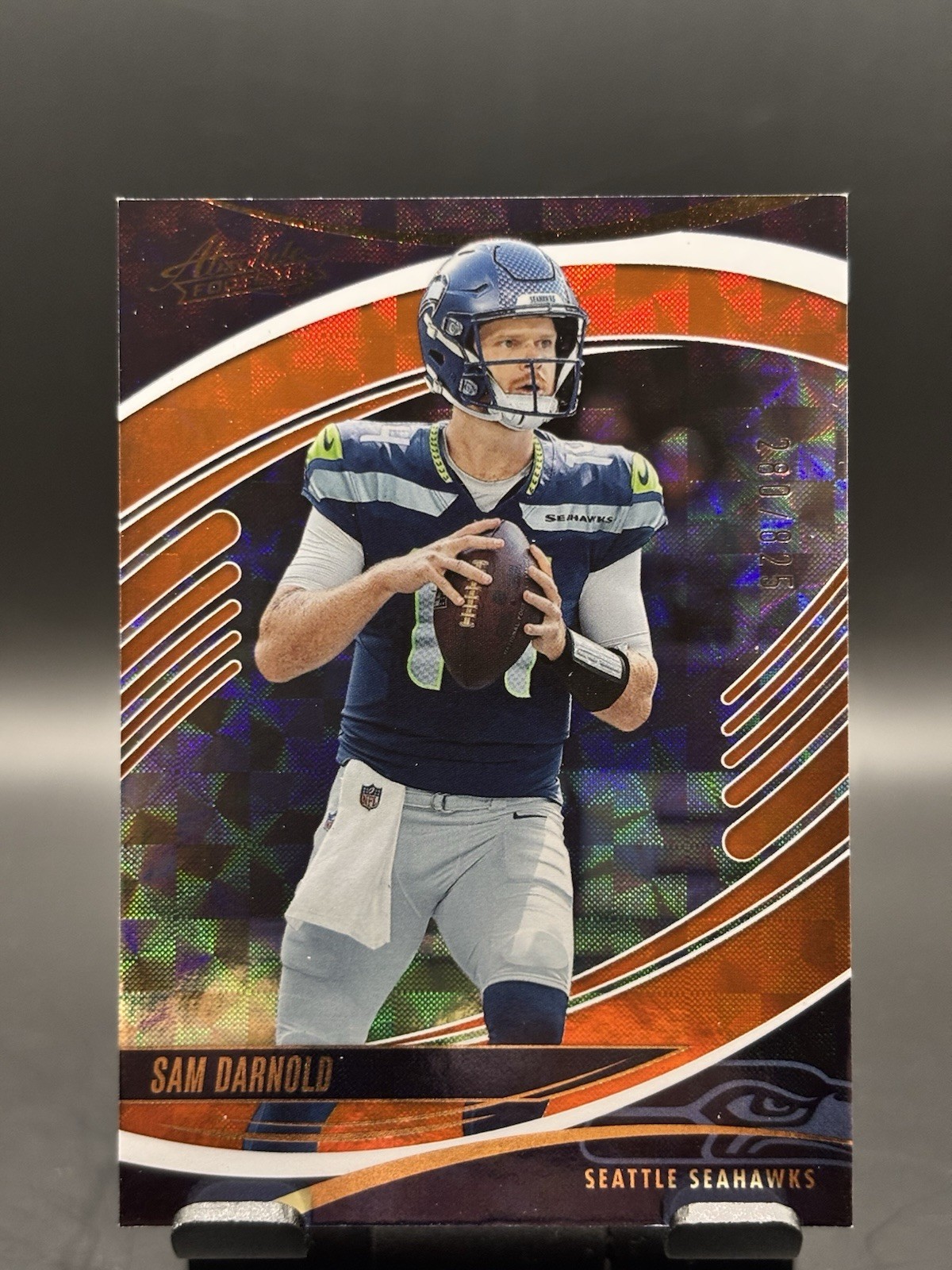 2025 Panini Absolute Sam Darnold #8 Orange Mosaic Card  280/825
