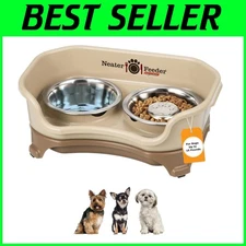 Elevated Dog Bowls for Small Dogs, No Spill, Stainless Steel