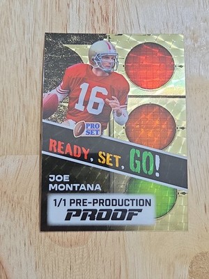 2025 Leaf Pro Set JOE MONTANA Gold Super 1/1 Pre-Production Proof Ready Set Go