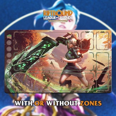 Playmat RIFTBOUND LOL TCG 24x14''(60*35cm) | Riven - Stitched Edges