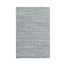 6'x9' Cloud Gray Variegated Textured Design Modern Hand Loomed Wool Rug 78894
