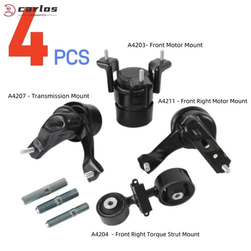 Set Di 4 Supporti Motore Compatibili Con Toyota Camry 2.4L (2002-2006) E Solara 2.4L (2004-2008) – Sostituisce OE A4203 A4204 A4207 A4211