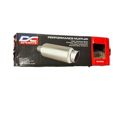 DC SPORTS UNIVERSAL STAINLESS SLANT TIP MUFFLER 2.25" INLET / 3.25" OUTLET
